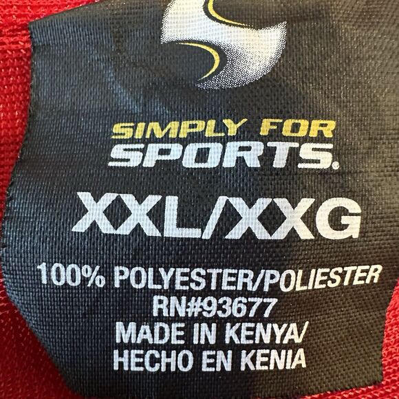 Simply for Sports Gym Basketball Jersey Shorts Mens VINTAGE Y2K RED & GRAY SET 2 - Picture 6 of 7